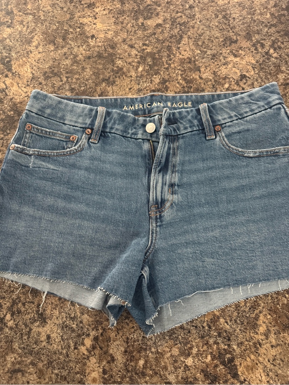 American Eagle Outfitters Light Blue Denim Frayed Hem Shorts